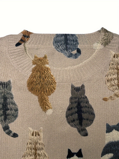 Lumachic Cat Parade Knit Sweater 🐾